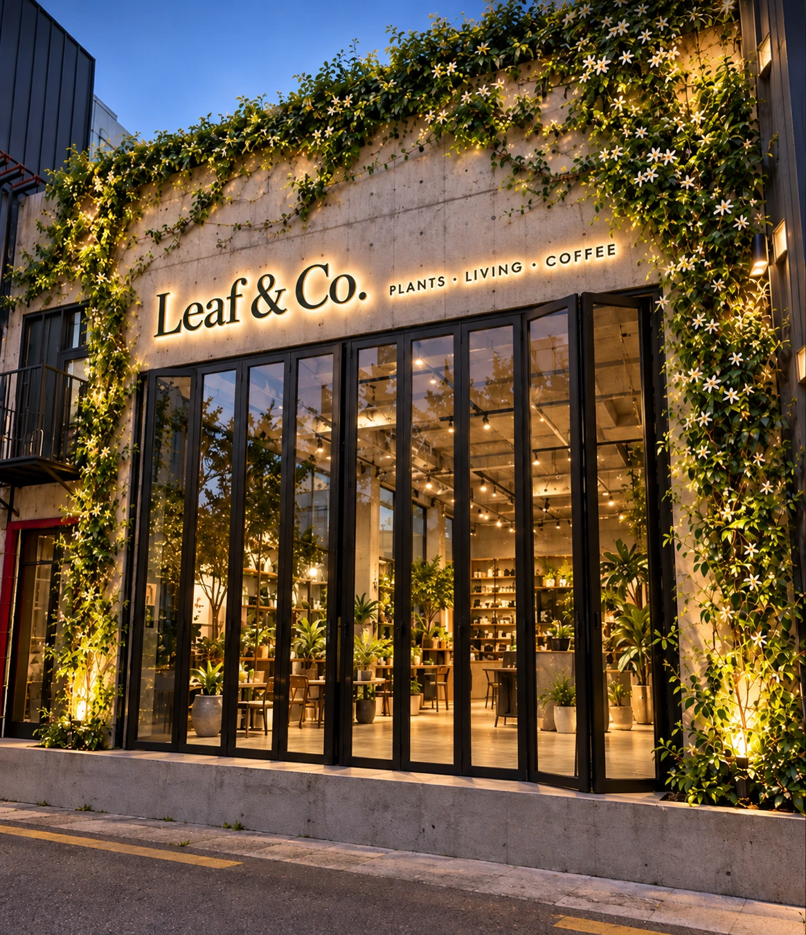 Leaf & Co. interior and exterior concept 1